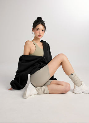寬鬆短版泡泡袖連帽外套  ｜共11色｜XA5127N