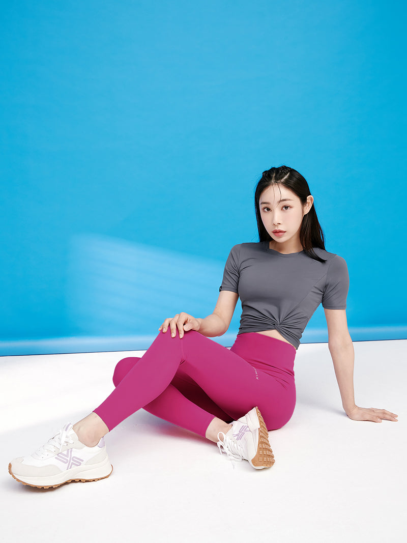 涼感羽毛美腰扭結短版上衣｜共16色｜XT4316F