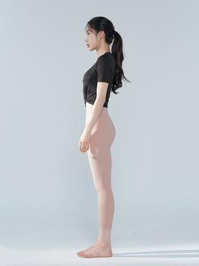 涼感羽毛美腰扭結短版上衣｜共16色｜XT4316F