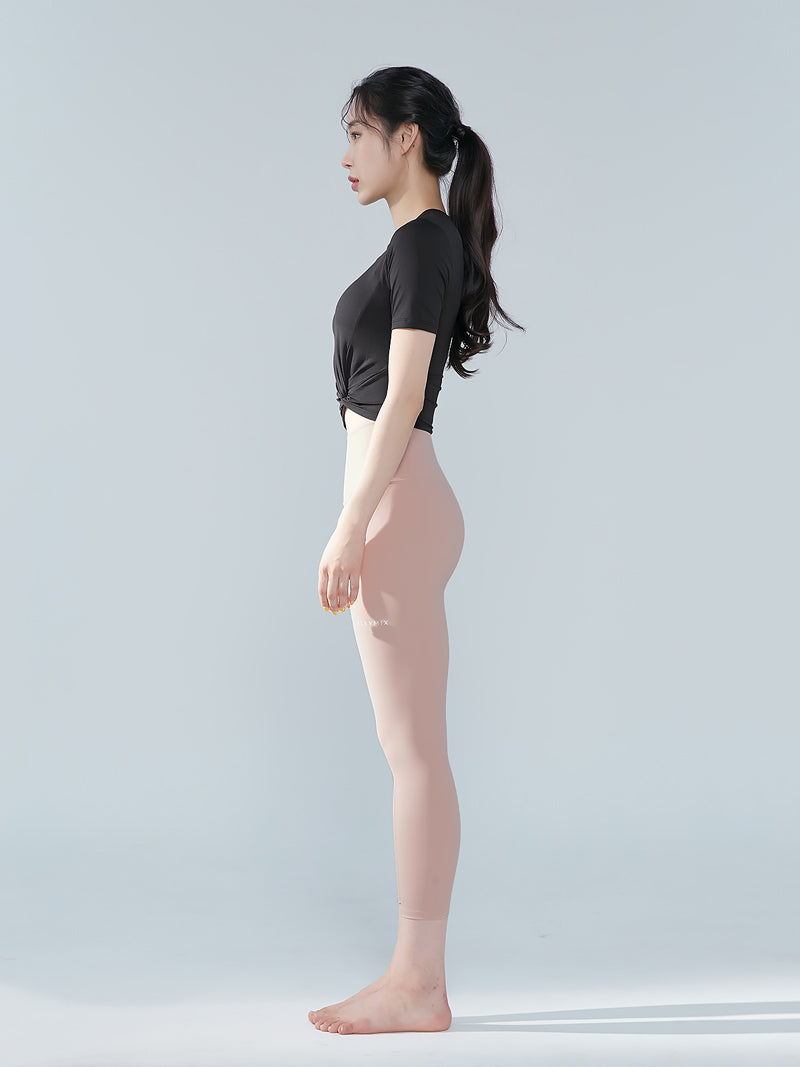 涼感羽毛美腰扭結短版上衣｜共16色｜XT4316F