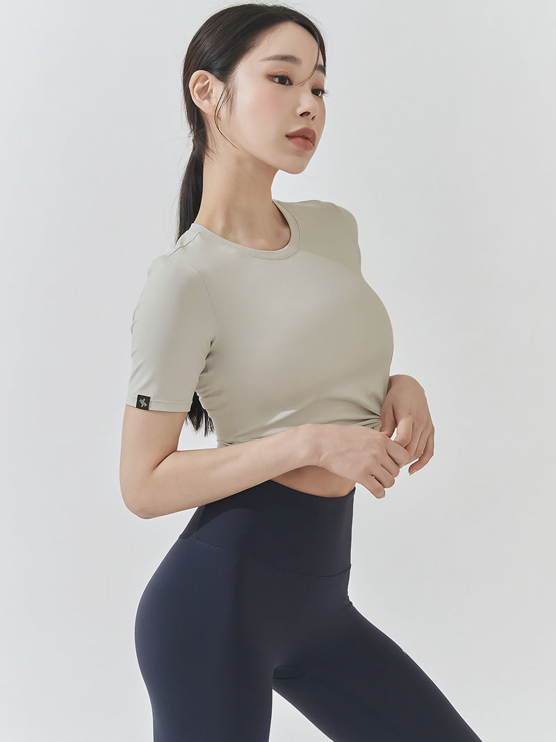 涼感羽毛美腰扭結短版上衣｜共16色｜XT4316F