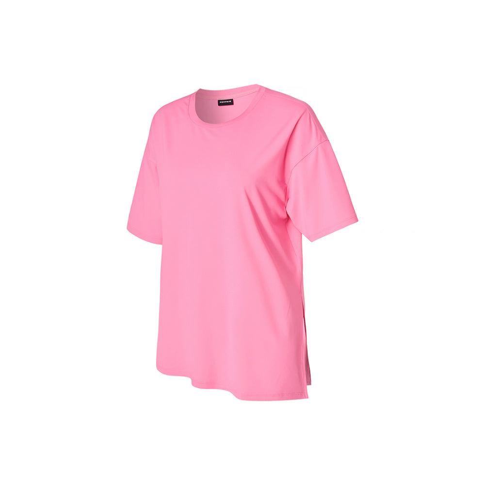 Ice Feather 2.0不對稱開衩寬鬆長版短袖上衣｜共6色｜XFK1TS1003
