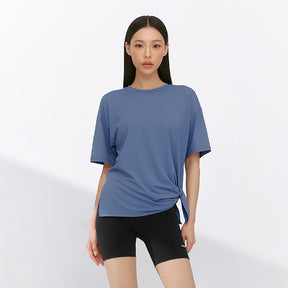 Ice Feather 2.0不對稱開衩寬鬆長版短袖上衣｜共6色｜XFK1TS1003