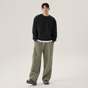 Men's柔軟刷毛細褶寬褲｜共5色｜XMK4PT1102