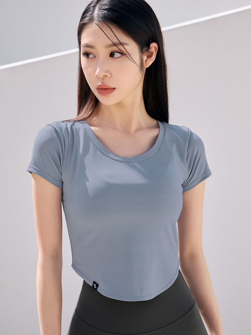 XELLA™ Light 圓弧短版短袖上衣｜共19色｜XT4355G