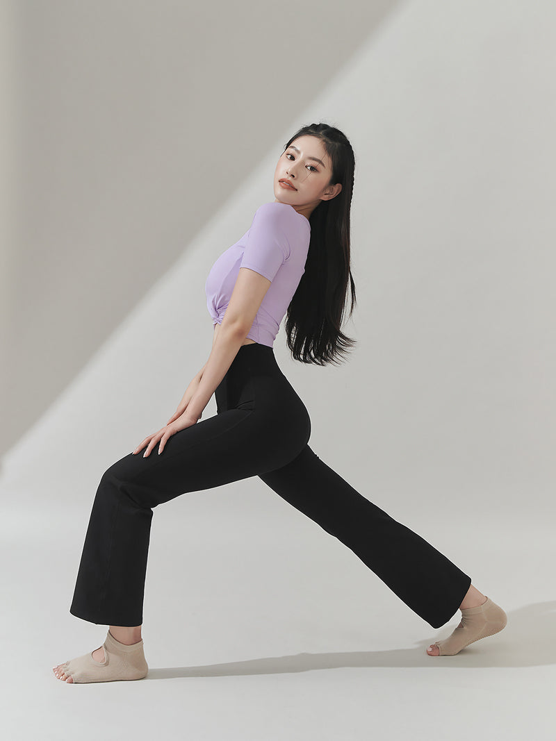 涼感羽毛美腰扭結短版上衣｜共16色｜XT4316F