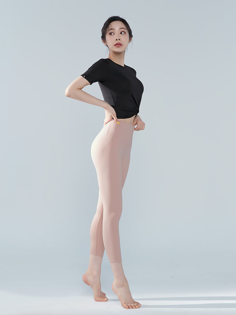涼感羽毛美腰扭結短版上衣｜共16色｜XT4316F