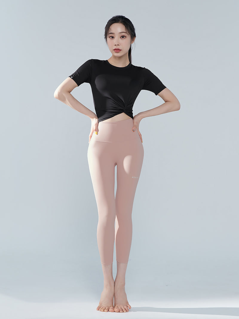 涼感羽毛美腰扭結短版上衣｜共16色｜XT4316F