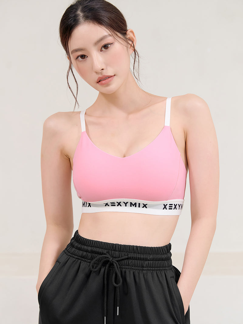 美胸文字下襬細肩帶上衣｜共5色｜XT4330F