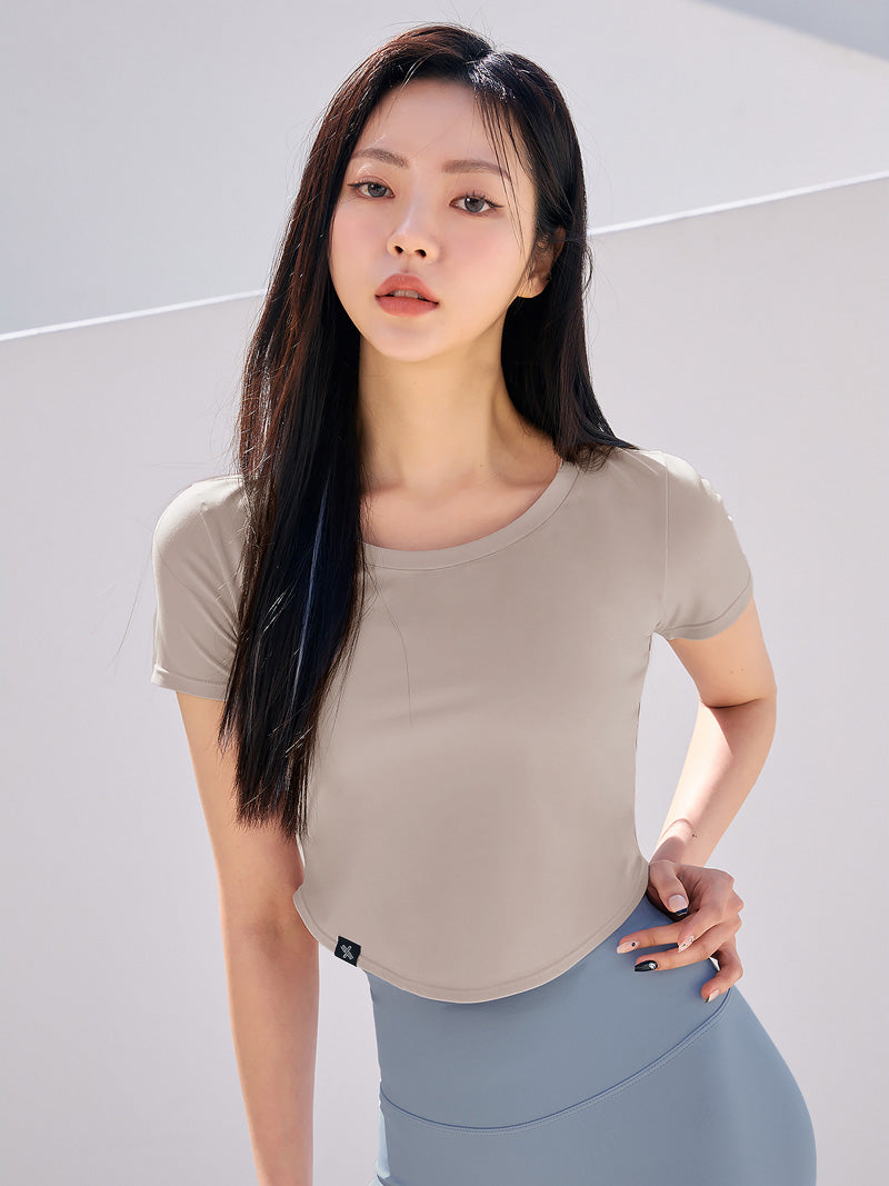 XELLA™ Light 圓弧短版短袖上衣｜共19色｜XT4355G