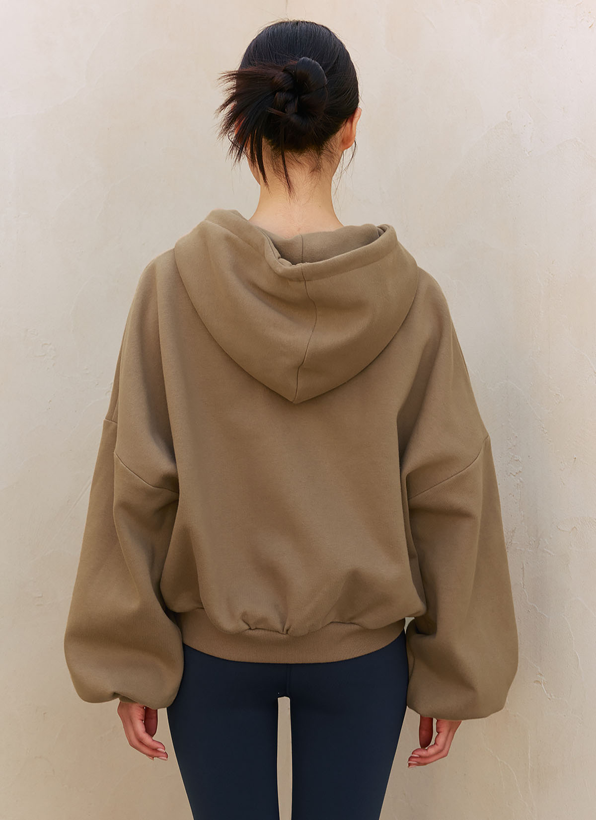 寬鬆短版泡泡袖連帽外套  ｜共11色｜XA5127N