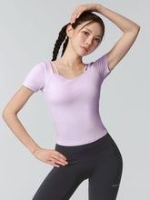 Cotton-Like 優美心型領口短袖上衣｜共4色｜XFK1BL1503