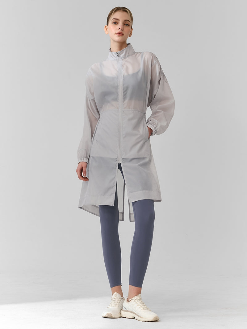 Airy Active 輕盈高領縮腰長版外套｜共3色｜XFK1JL1001