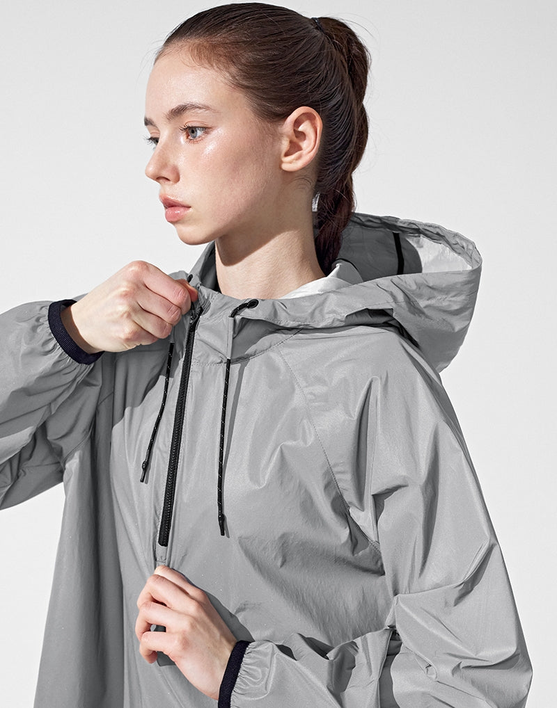 RX All Over 半拉鍊連帽長袖上衣｜反光銀 Reflective Silver｜XFK1JL1005