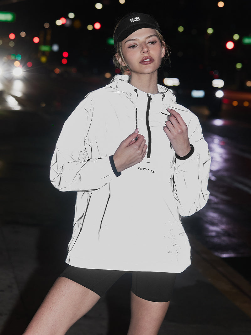 RX All Over 半拉鍊連帽長袖上衣｜反光銀 Reflective Silver｜XFK1JL1005