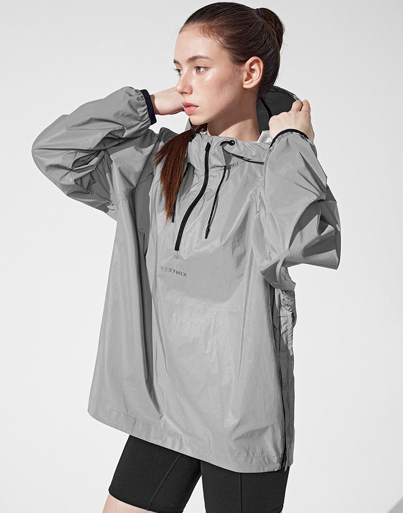 RX All Over 半拉鍊連帽長袖上衣｜反光銀 Reflective Silver｜XFK1JL1005