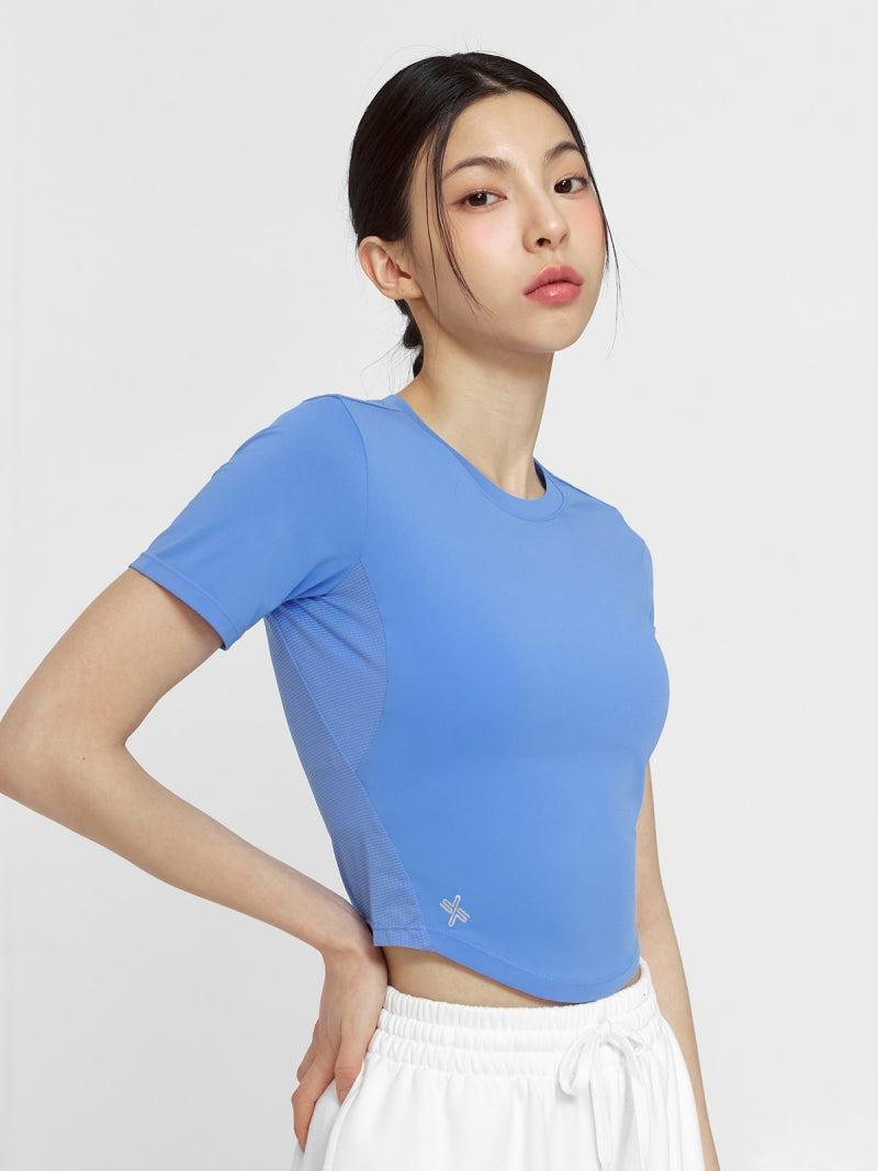 Icescent 冰羽毛香氣圓弧下襬短袖上衣｜共6色｜XFK1TS1001