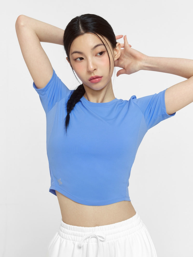 Icescent 冰羽毛香氣圓弧下襬短袖上衣｜共6色｜XFK1TS1001