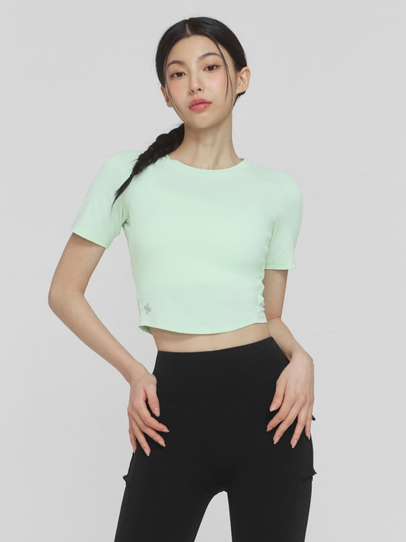 Icescent 冰羽毛香氣圓弧下襬短袖上衣｜共6色｜XFK1TS1001