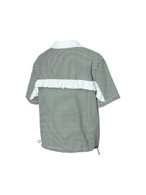 後側荷葉條紋POLO短袖上衣｜共2色｜XFK2QS1203