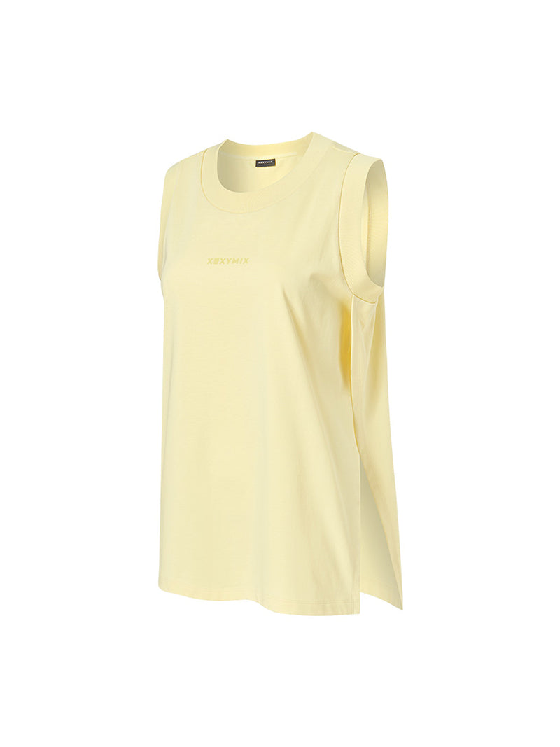 柔軟側開衩無縫背心上衣｜共4色｜XFK2TE1102