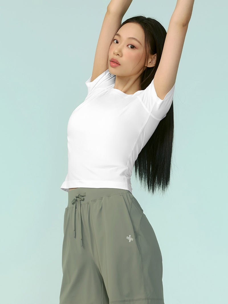 Mesh 無縫修身短袖上衣｜共4色｜XFK2TS1005