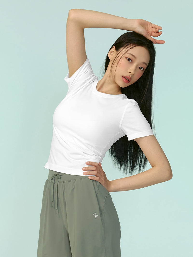 Mesh 無縫修身短袖上衣｜共4色｜XFK2TS1005