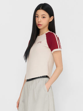 Reglan 色塊短版短袖上衣｜共4色 ｜XFK2TS1101