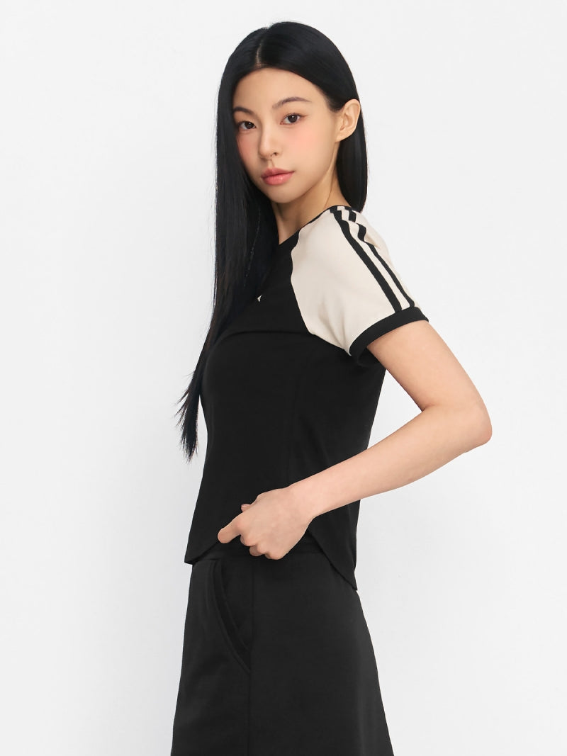 Reglan 色塊短版短袖上衣｜共4色 ｜XFK2TS1101
