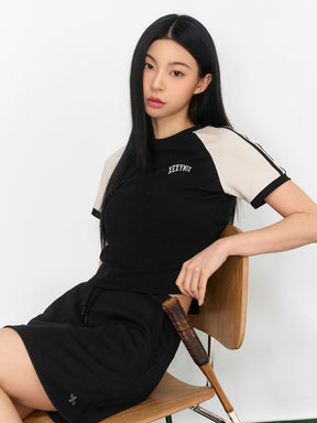 Reglan 色塊短版短袖上衣｜共4色 ｜XFK2TS1101