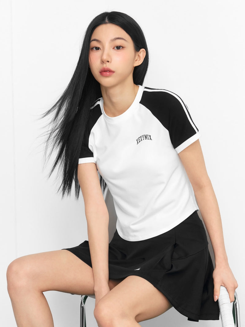 Reglan 色塊短版短袖上衣｜共4色 ｜XFK2TS1101
