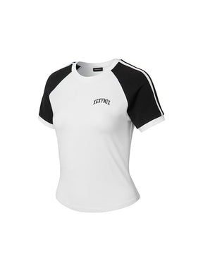Reglan 色塊短版短袖上衣｜共4色 ｜XFK2TS1101
