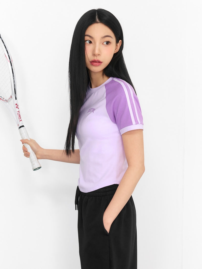 Reglan 色塊短版短袖上衣｜共4色 ｜XFK2TS1101