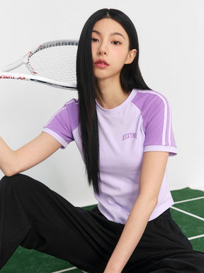 Reglan 色塊短版短袖上衣｜共4色 ｜XFK2TS1101