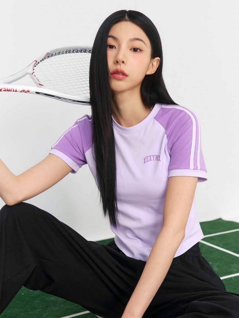 Reglan 色塊短版短袖上衣｜共4色 ｜XFK2TS1101