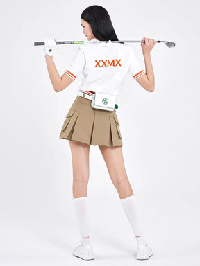 高腰工裝風格2in1百褶裙｜共4色｜XGFSK01J1