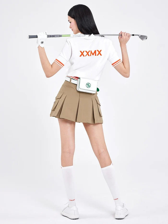 高腰工裝風格2in1百褶裙｜共4色｜XGFSK01J1