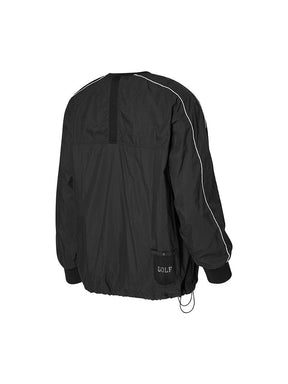 Anorak 圓領拼接線條防風長袖上衣｜共3色｜XGMLT01H4