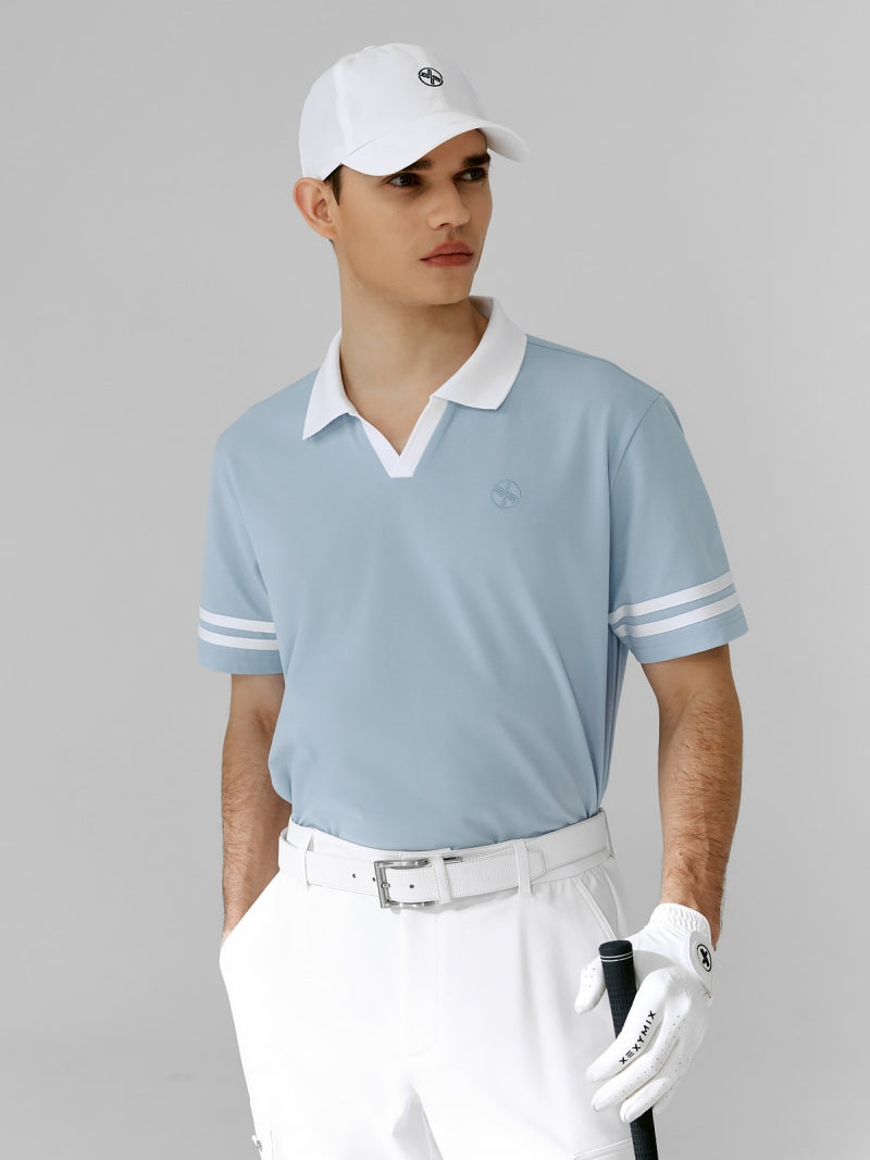 Men's V字POLO領珠地棉短袖上衣｜共3色｜XMK2QS1204