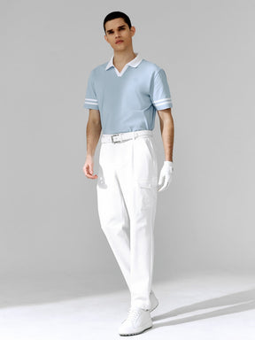 Men's V字POLO領珠地棉短袖上衣｜共3色｜XMK2QS1204