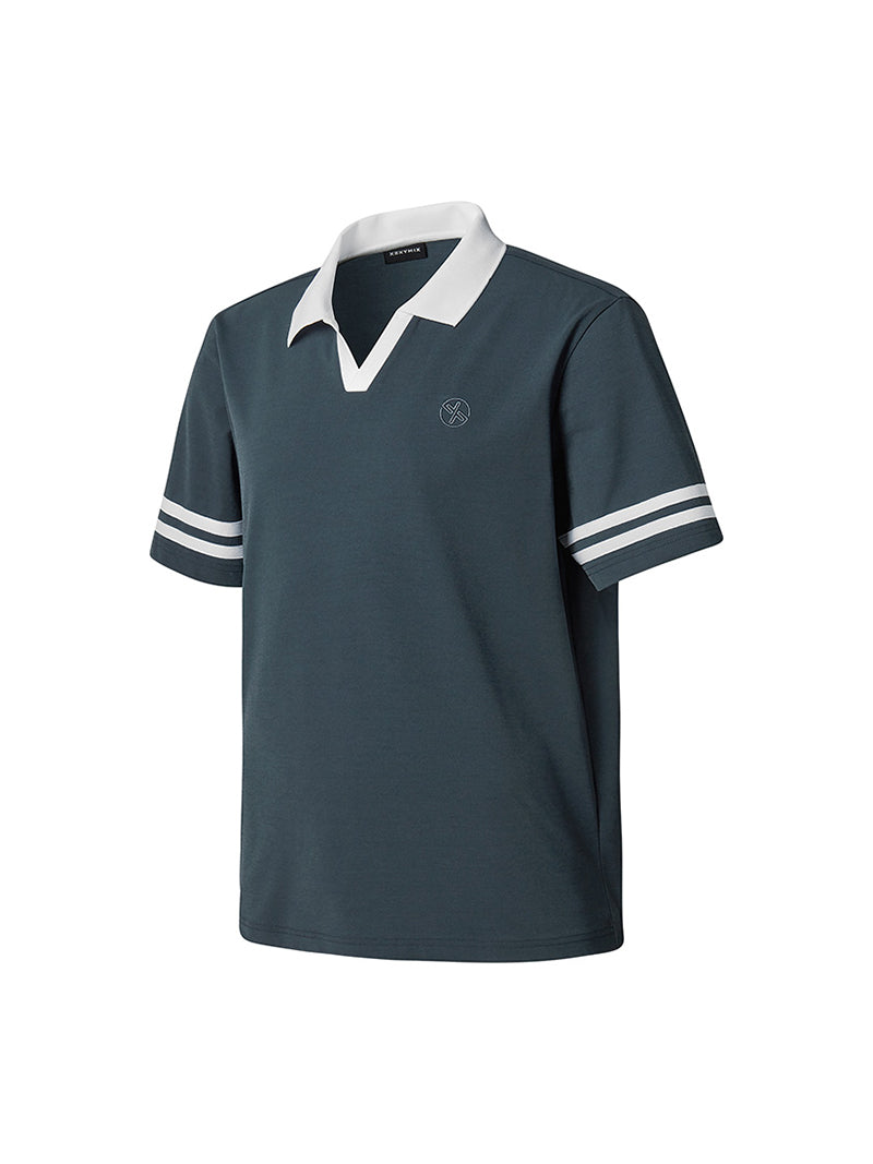 Men's V字POLO領珠地棉短袖上衣｜共3色｜XMK2QS1204