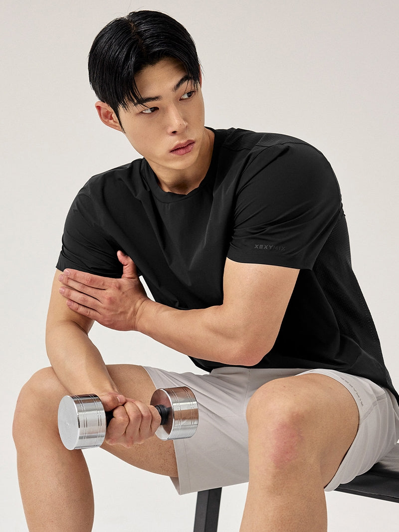 Men's 柔軟網眼訓練短袖上衣｜共5色｜XMK2TS1001