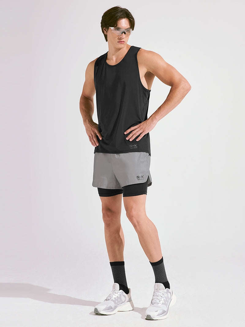 RX Men's All-Over反光短褲(2 in 1) ｜反光銀｜XMK3PS1003