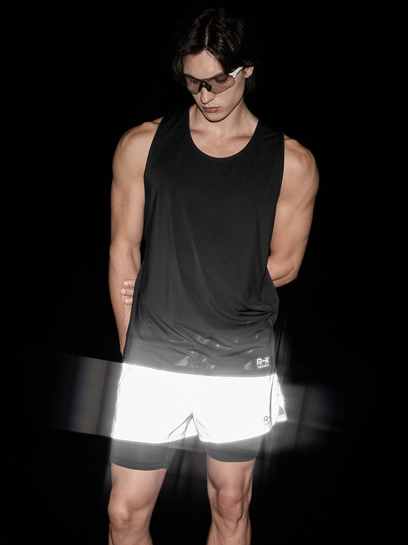 RX Men's All-Over反光短褲(2 in 1) ｜反光銀｜XMK3PS1003