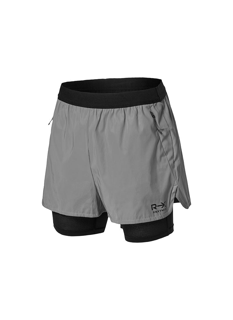 RX Men's All-Over反光短褲(2 in 1) ｜反光銀｜XMK3PS1003
