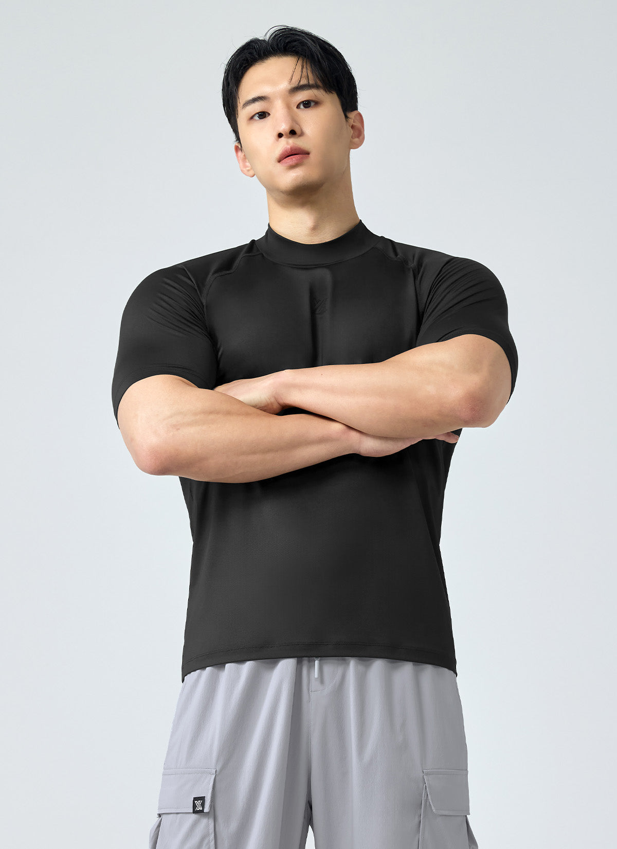 MuscleTech Men's 立領短袖上衣 ｜共3色｜XMK3TS1002