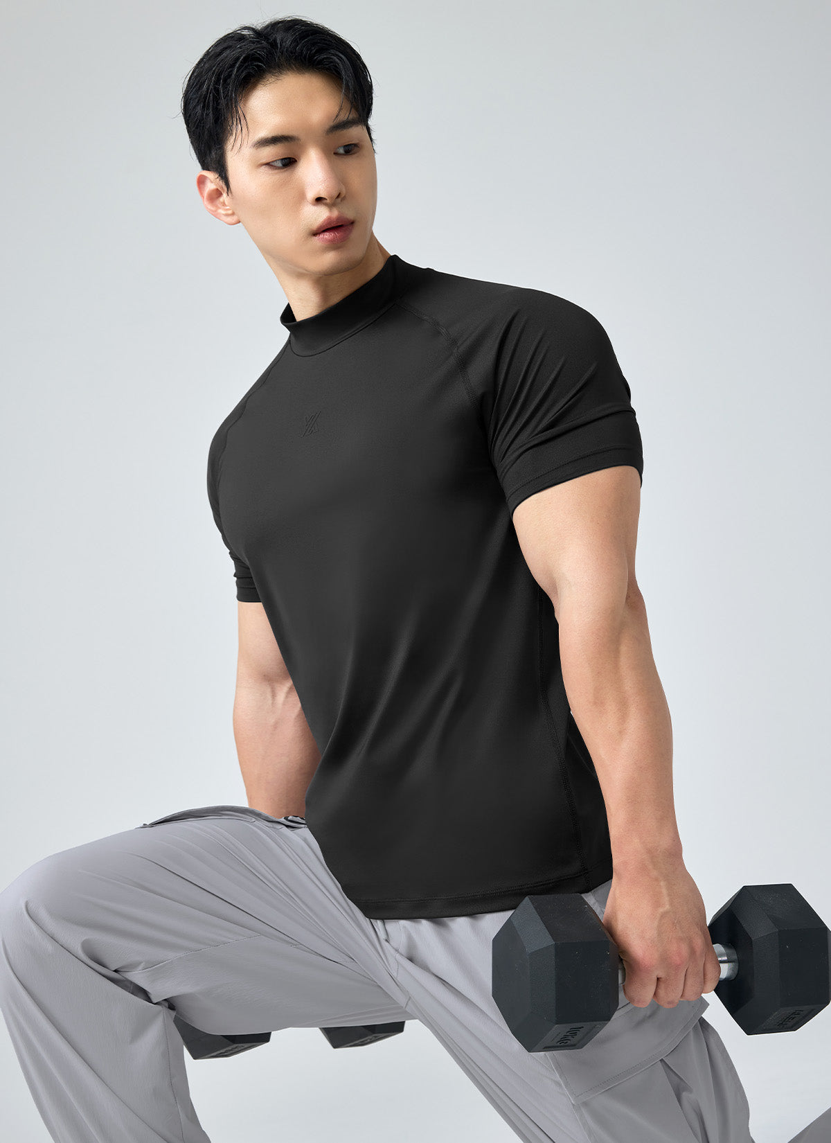 MuscleTech Men's 立領短袖上衣 ｜共3色｜XMK3TS1002
