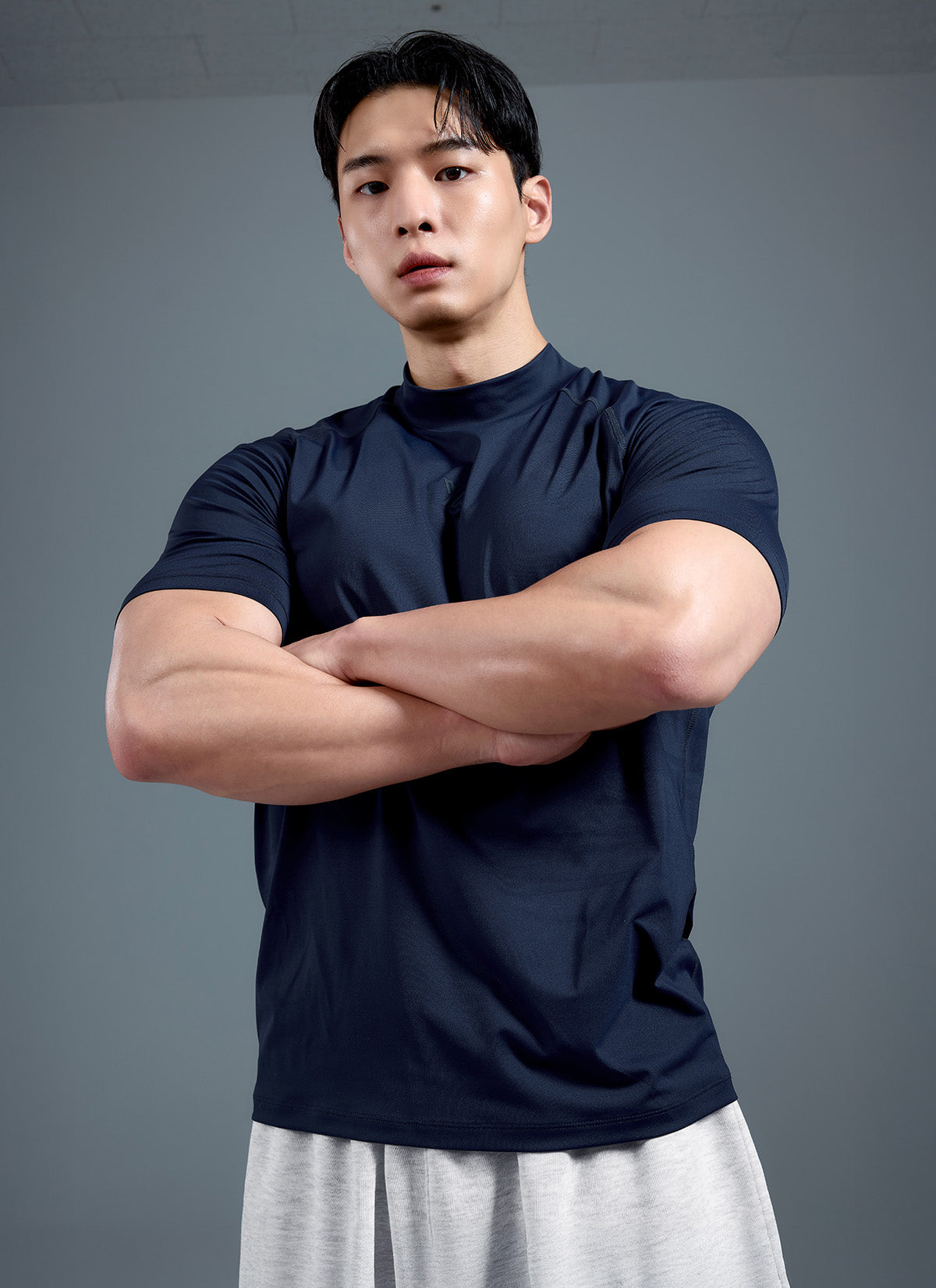 MuscleTech Men's 立領短袖上衣 ｜共3色｜XMK3TS1002