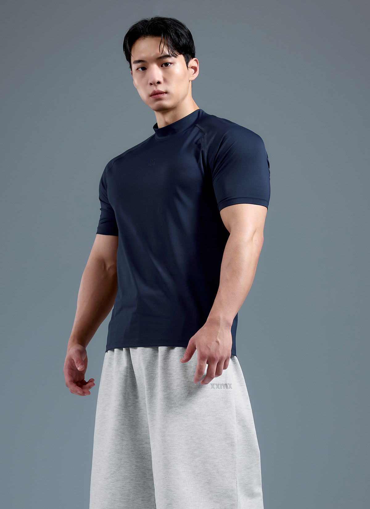 MuscleTech Men's 立領短袖上衣 ｜共3色｜XMK3TS1002