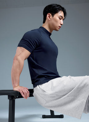 MuscleTech Men's 立領短袖上衣 ｜共3色｜XMK3TS1002